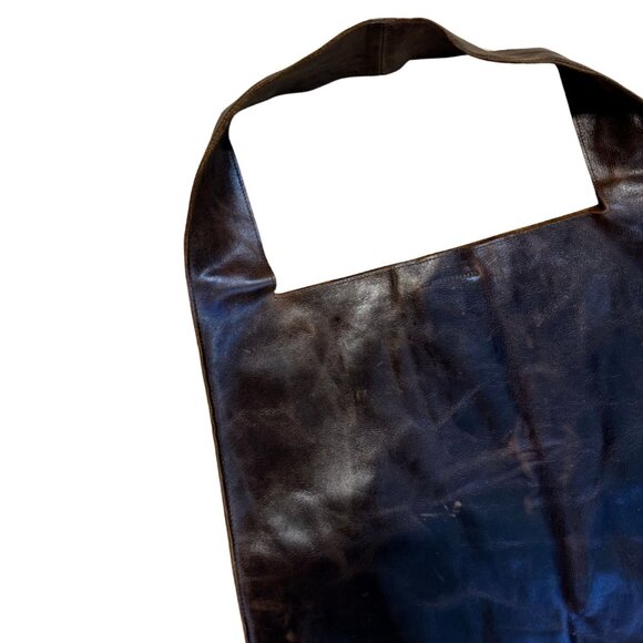 THE NEW STUDIO M02 GLOSSY TEXTURED BROWN Bag $437 NWT - Picture 5 of 8